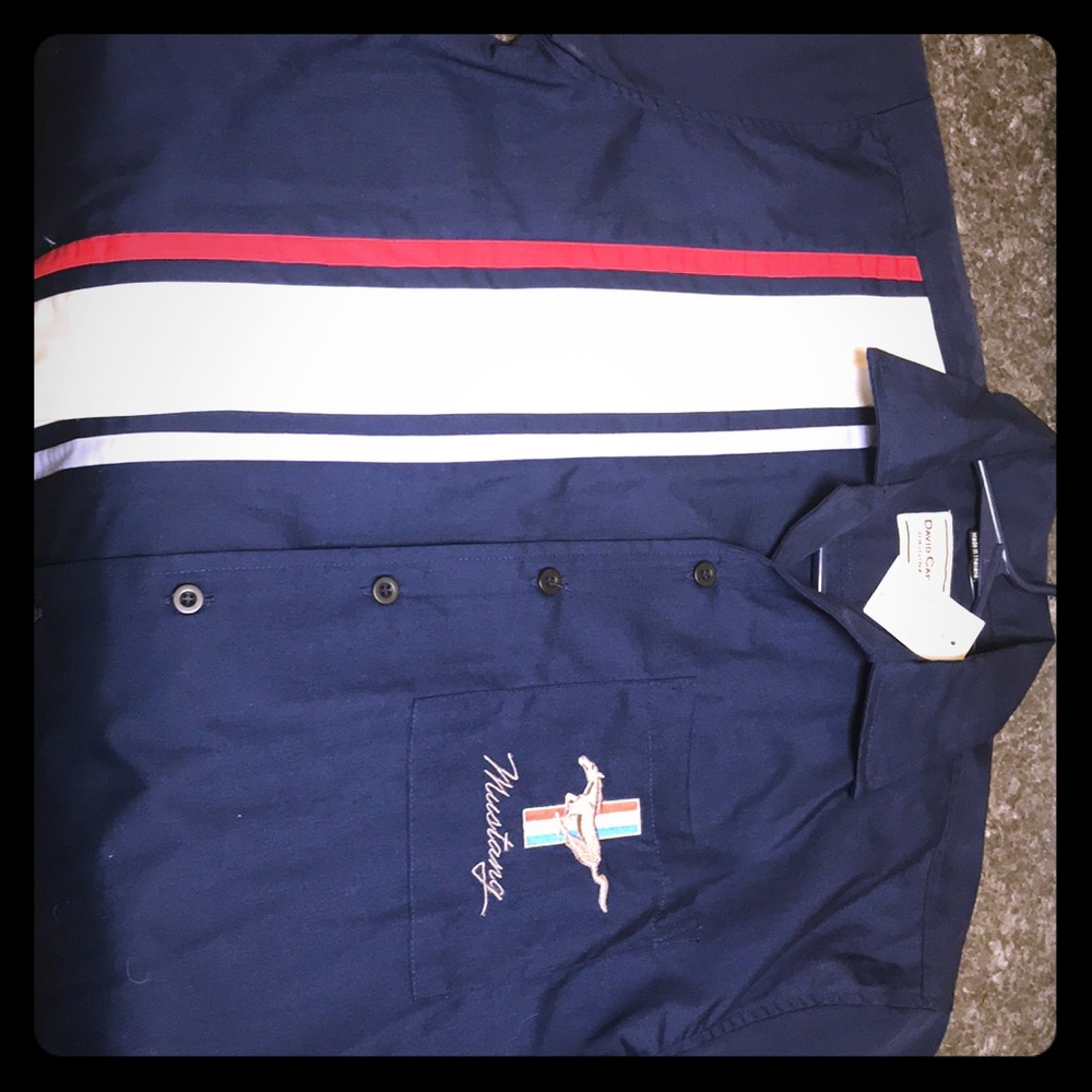 Mustang hot rod ford button up dress shirt